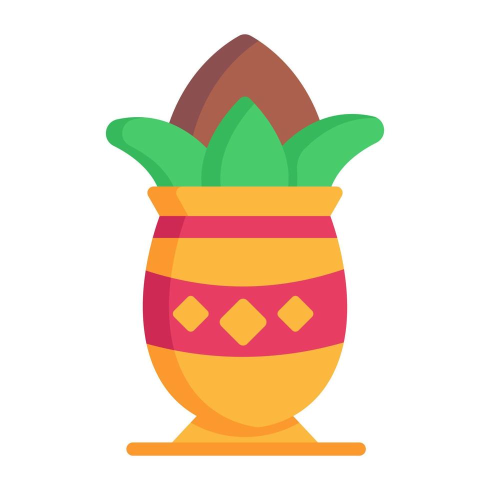 Kalash  Indian pot vector