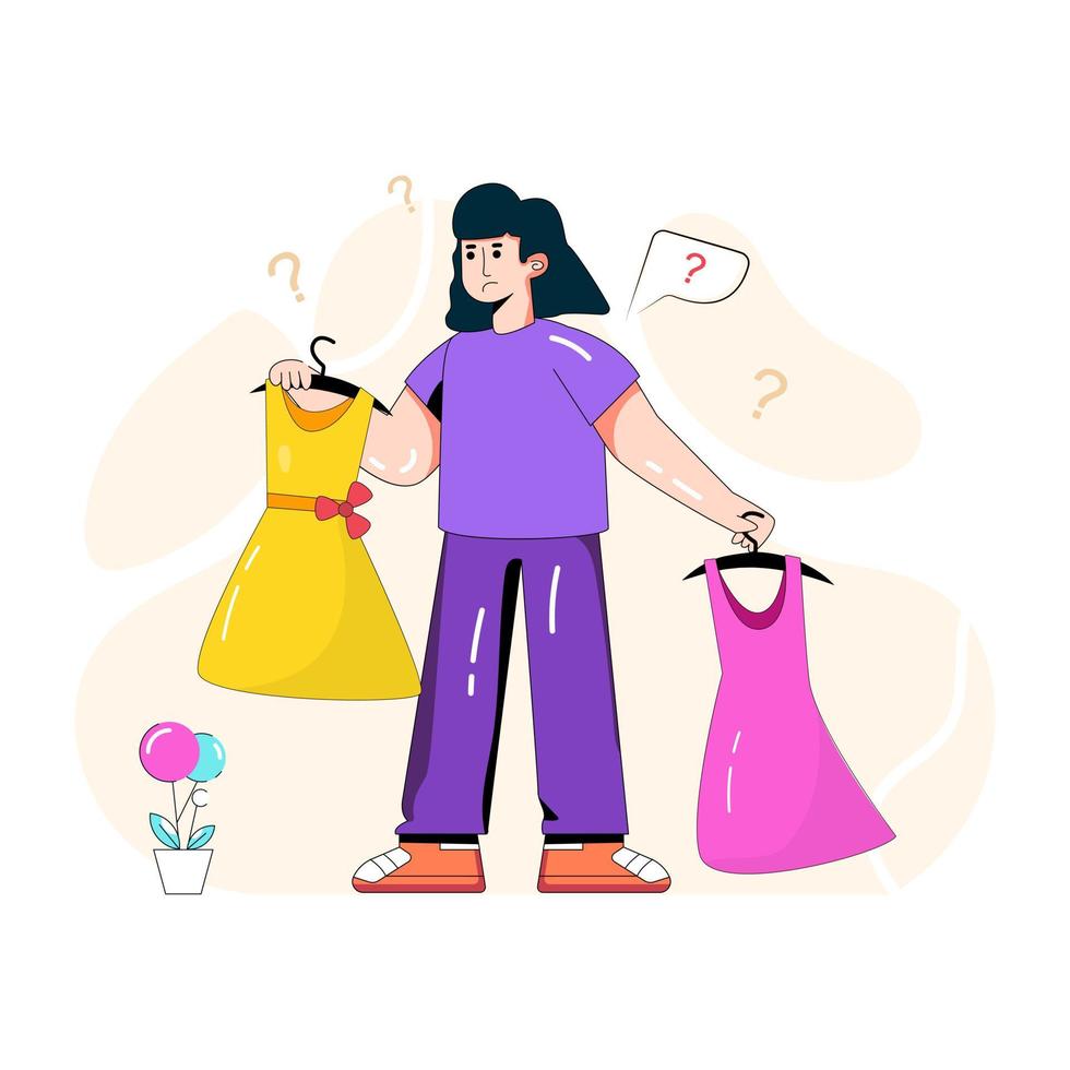 Choose Outfit and Dress vector