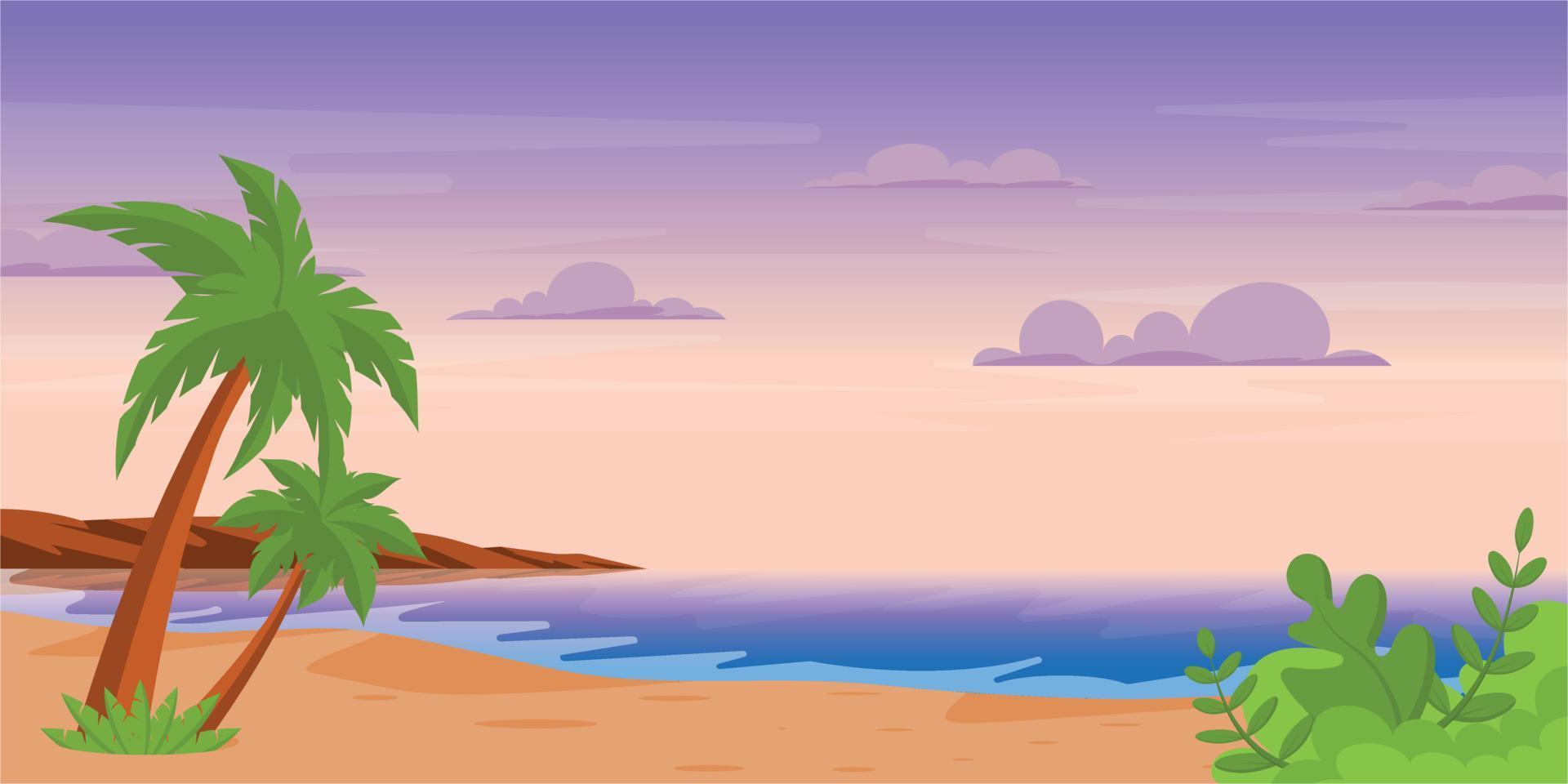 fondo de playa y orilla del mar vector