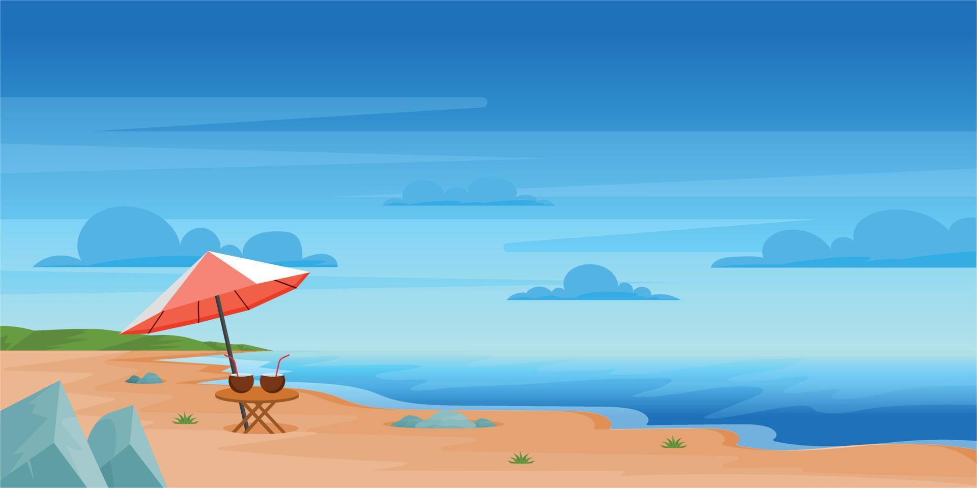 vacaciones de verano y playa. vector