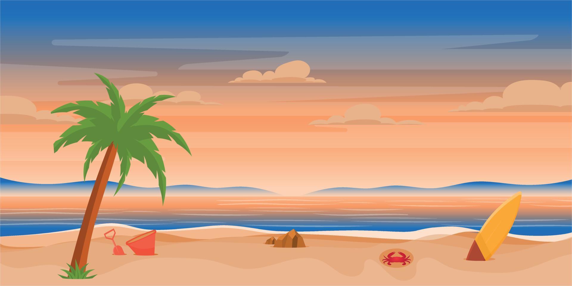 fondo de playa y orilla del mar vector