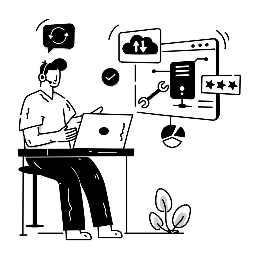 Tech Support and Help desk vector