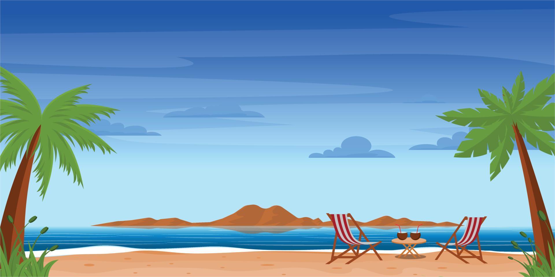 Beach Background and Seashore vector