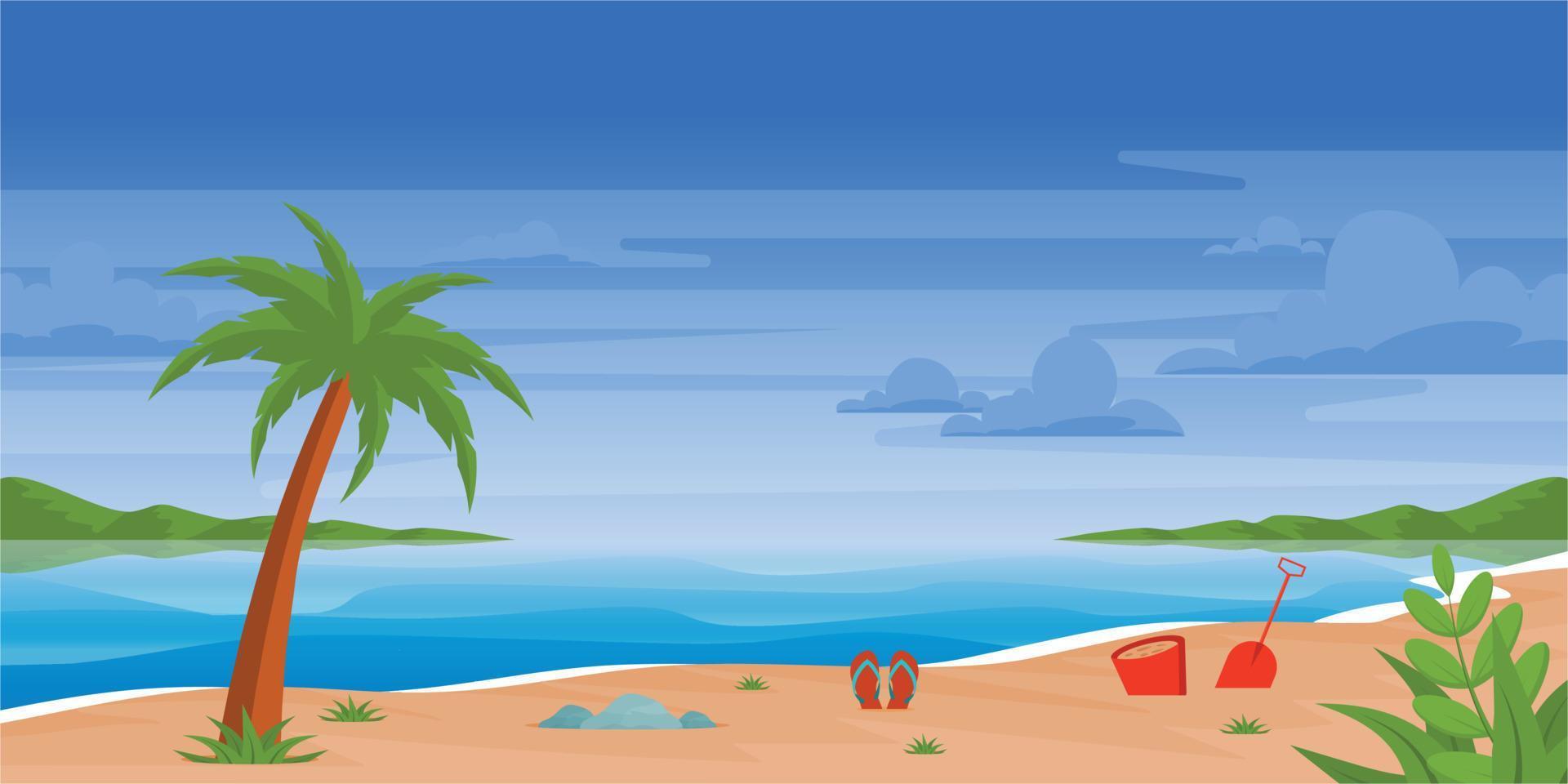 Beach Background and Seashore vector