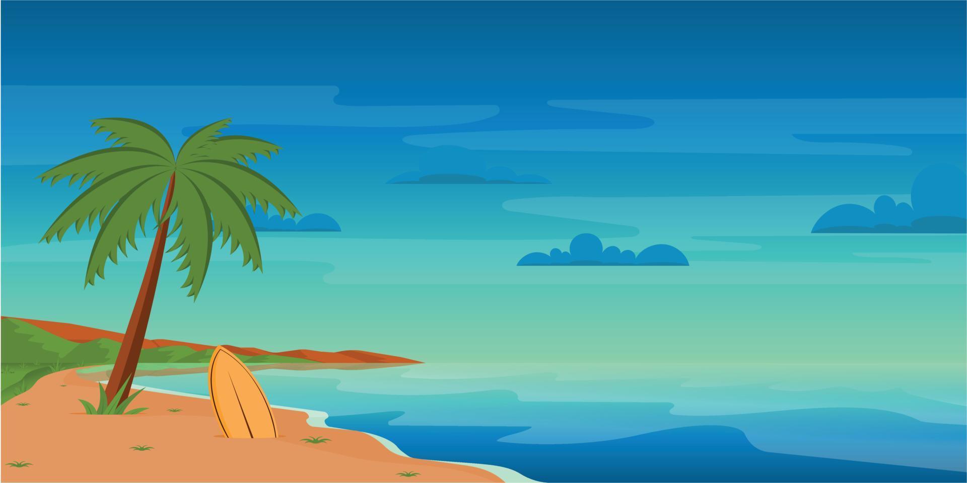 fondo de playa y orilla del mar vector