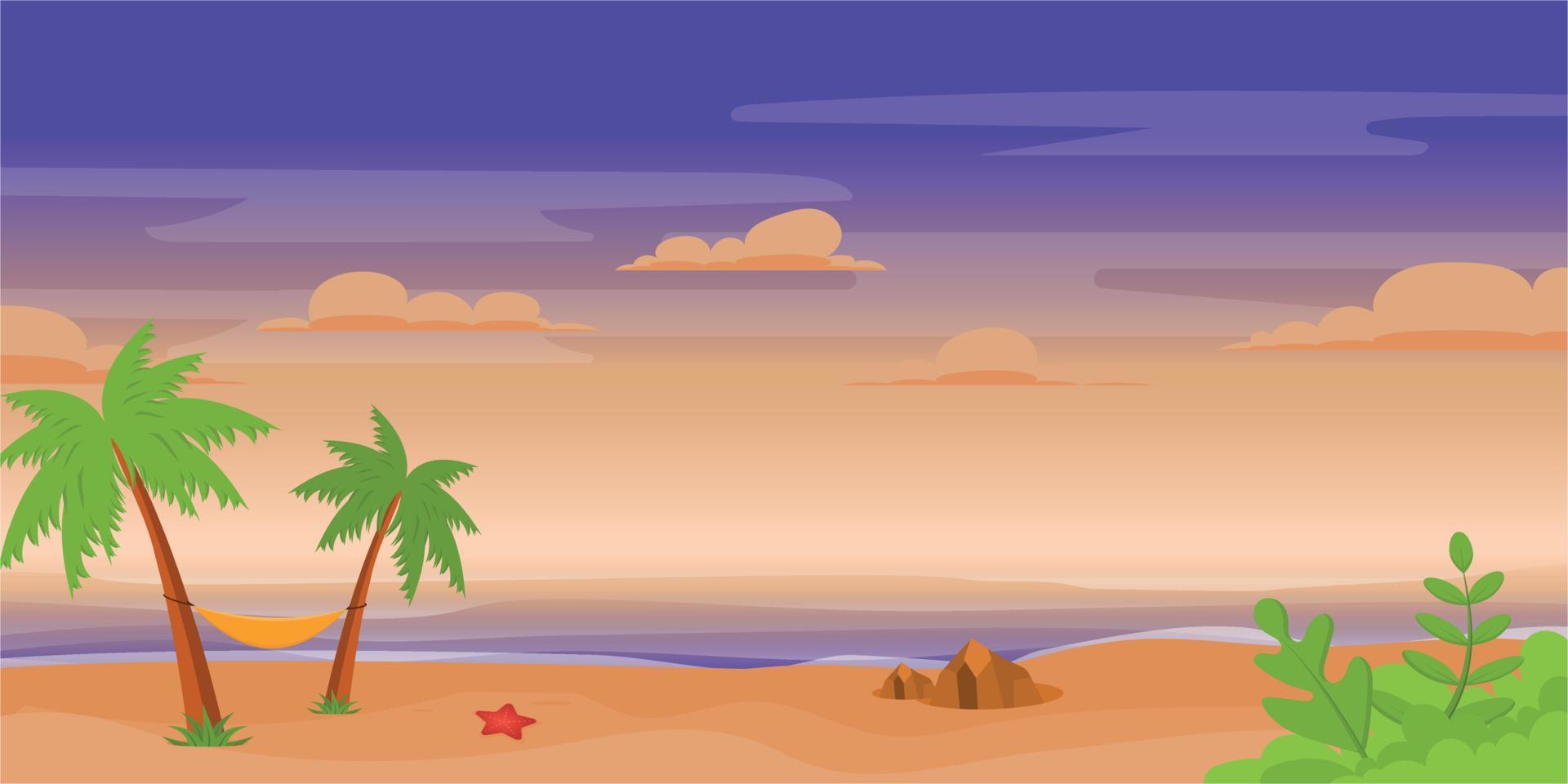 fondo de playa y orilla del mar vector