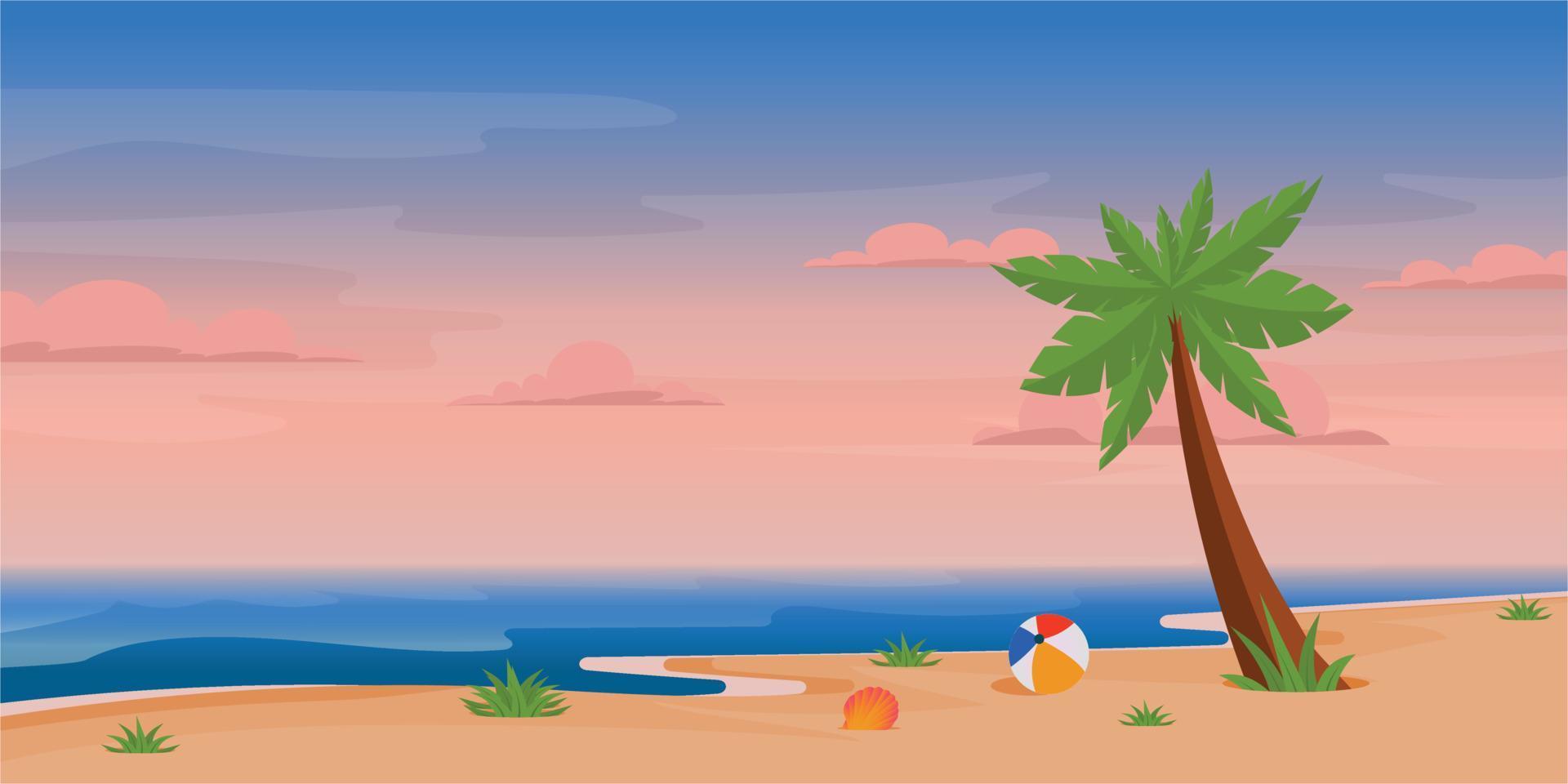 Beach Background and Seashore vector
