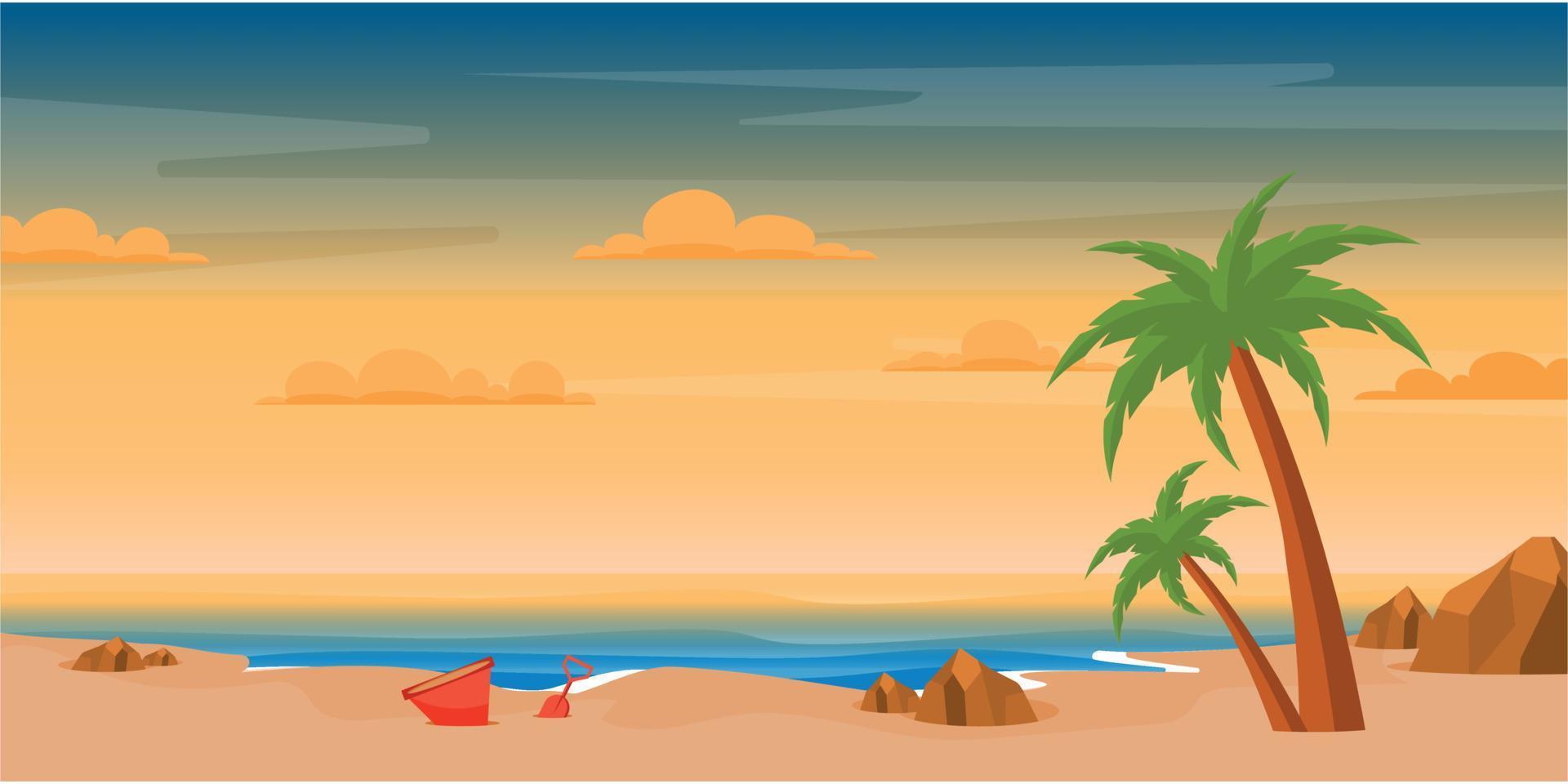 fondo de playa y orilla del mar vector