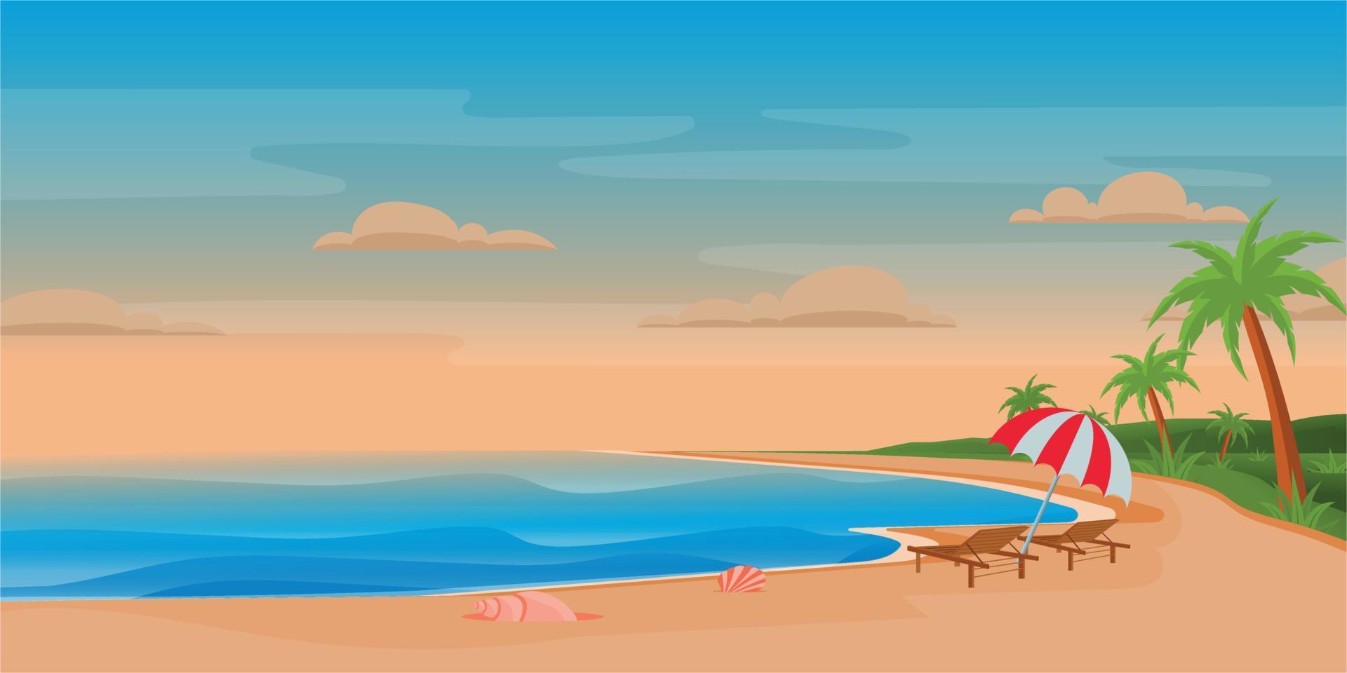 vacaciones de verano y playa. vector