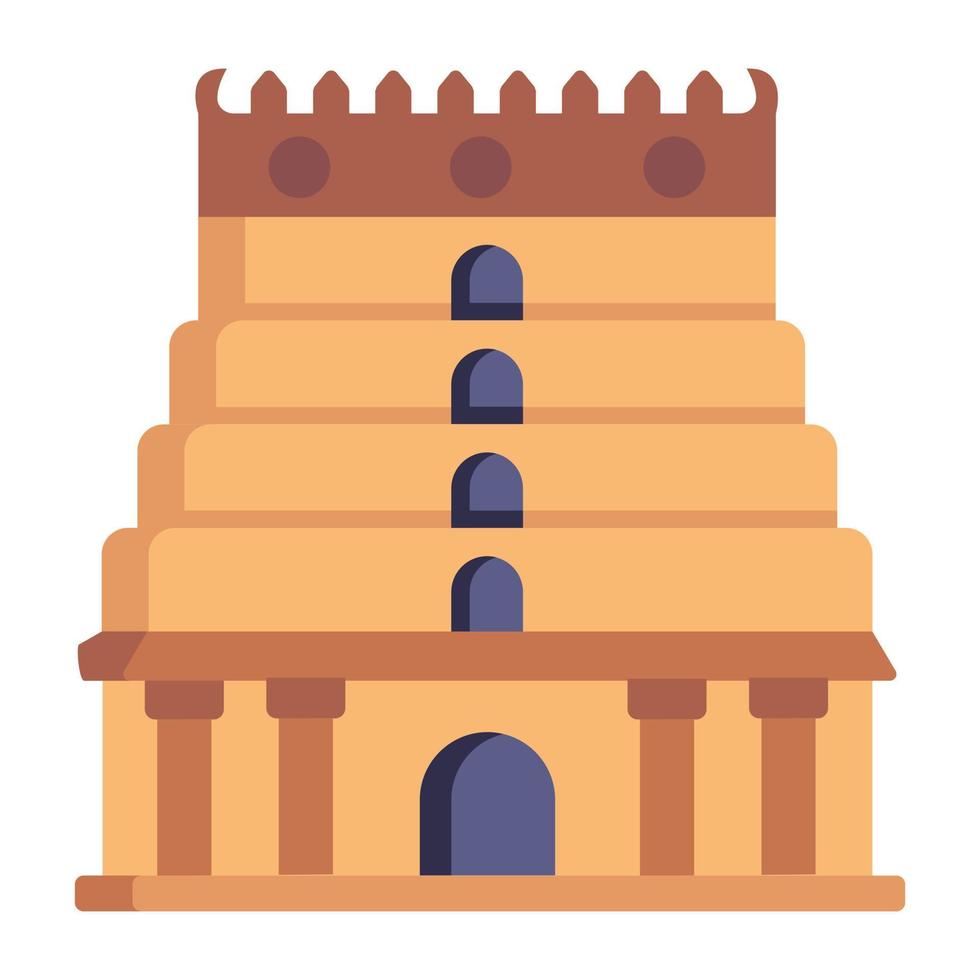 Temple and architecture vector