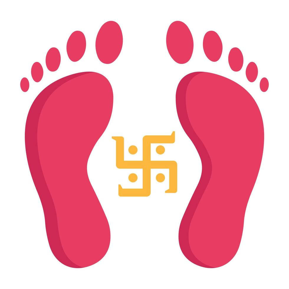 Laxmi Foot prints vector