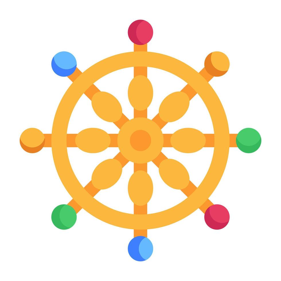 Dharma Buddha Wheel vector