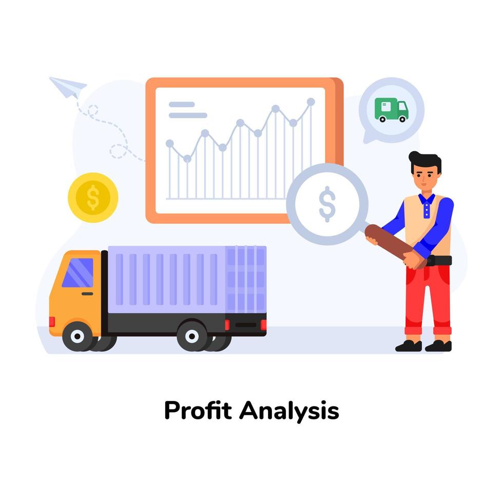 Business  Profit Analysis vector