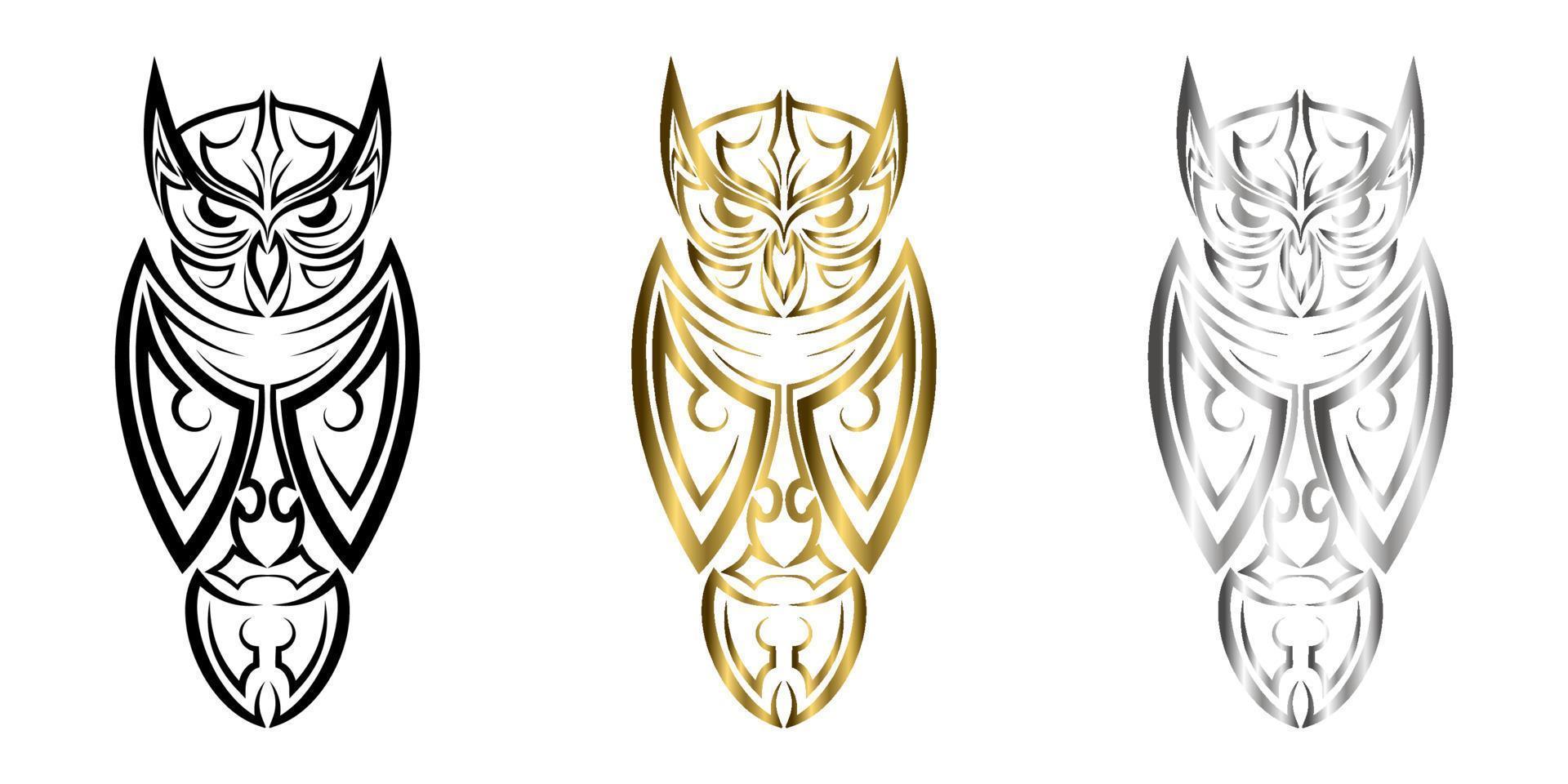 Line art of owl. Good use for symbol, mascot, icon, avatar, tattoo, T Shirt design, logo or any design you want. vector