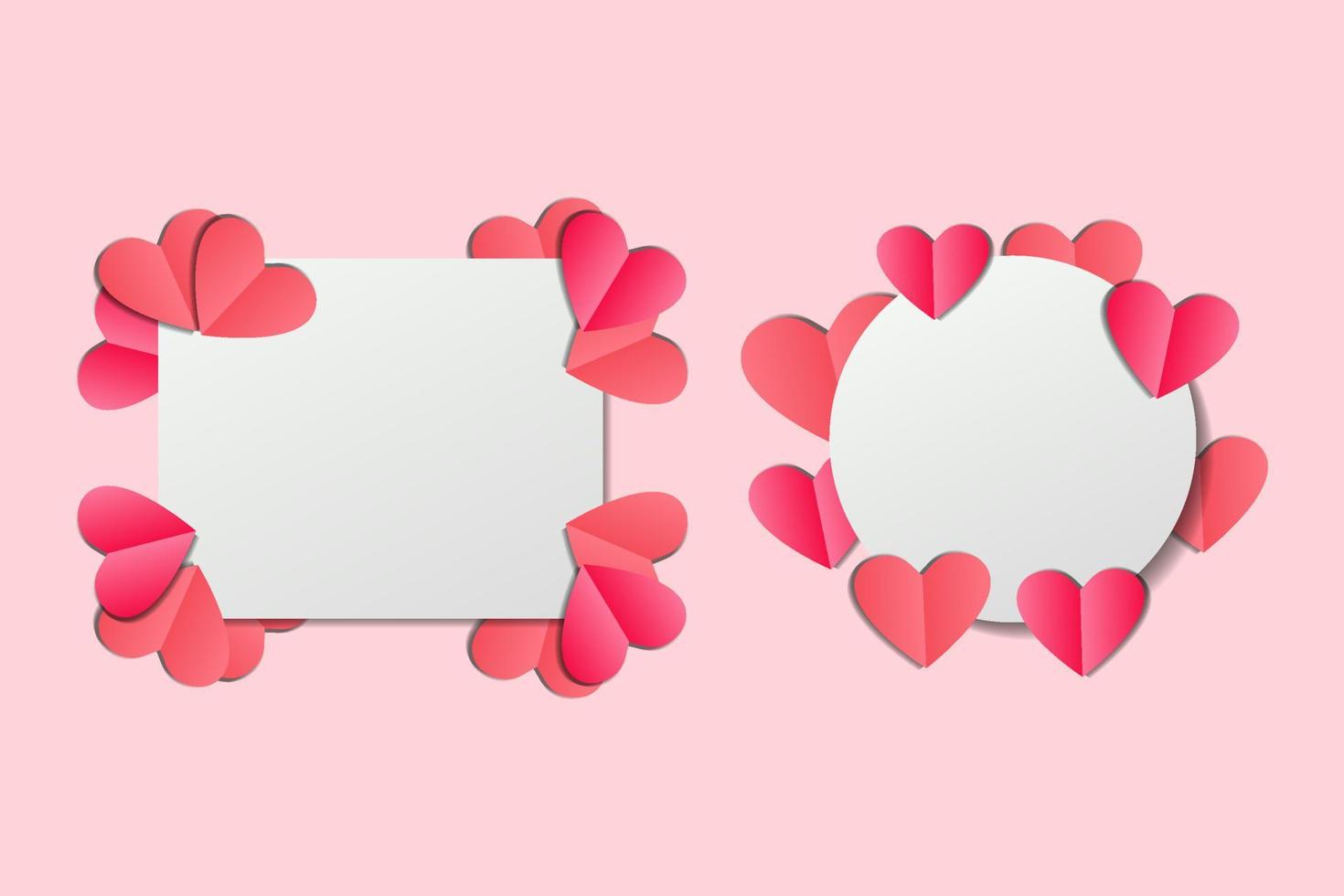 set of beautiful frame for valentine day. 14 February. valentine day design. happy valentine day. vector design