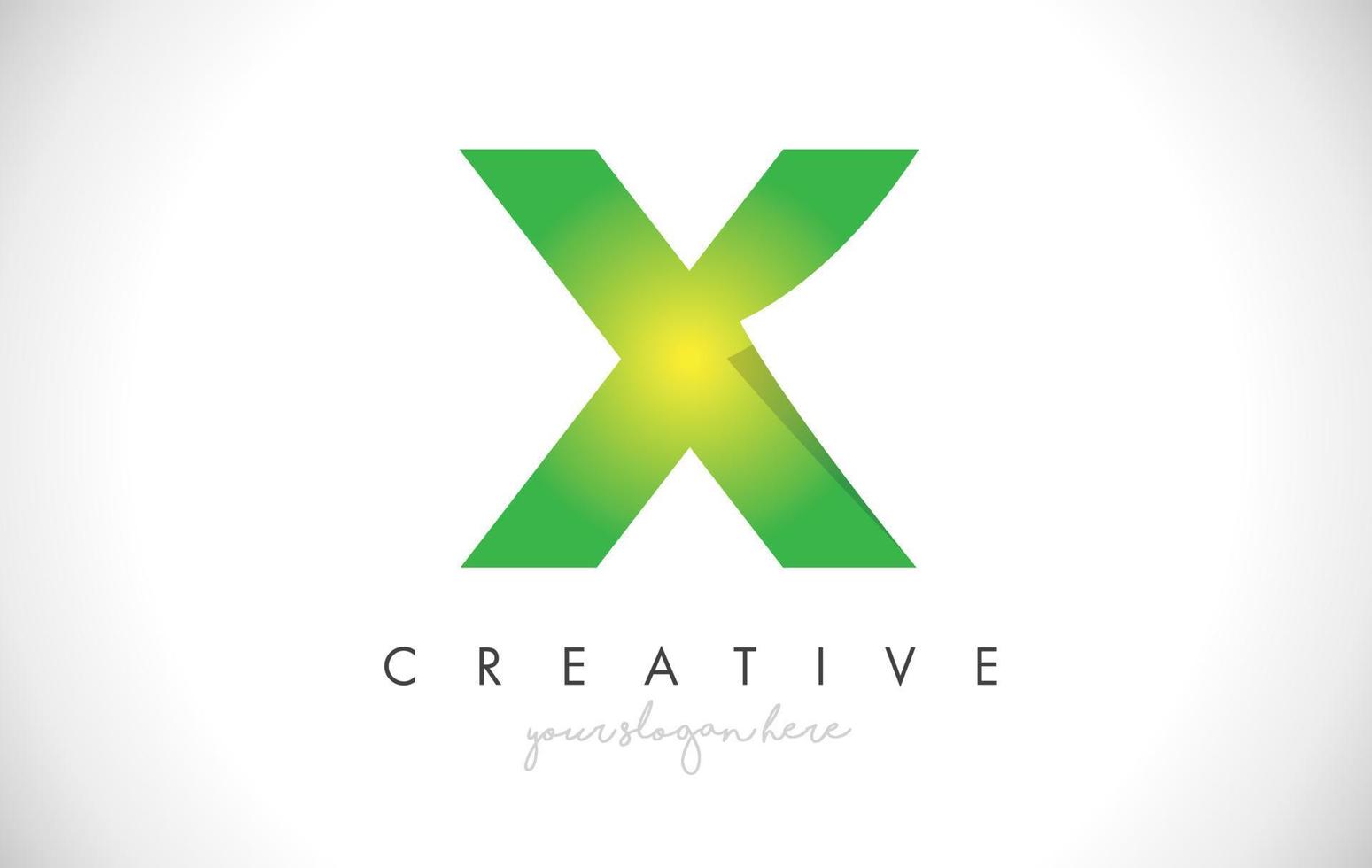 X Letter Design Icon With Paper Cut Design Vector Logo Illustration