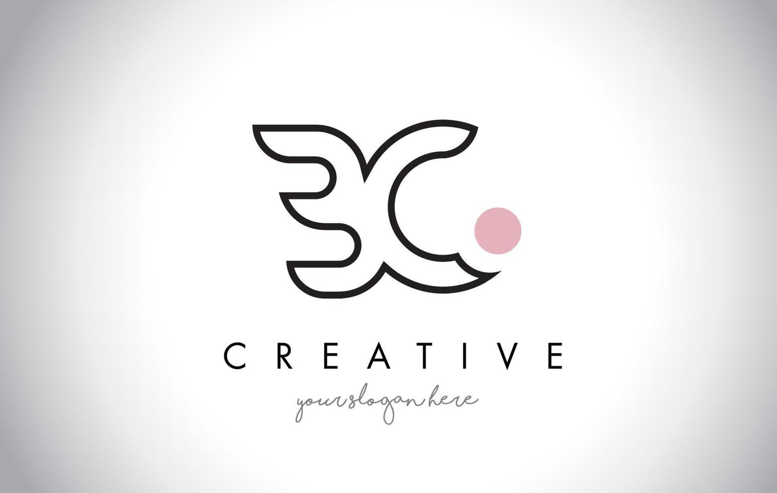 BC Letter Logo Design with Creative Modern Trendy Typography. vector