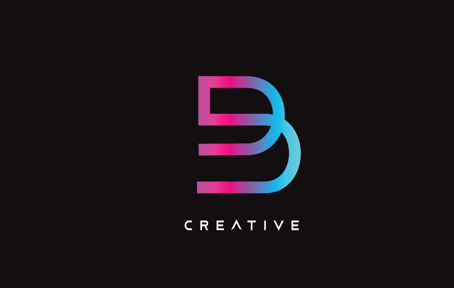 B Letter Design Logo with Creative Modern Trendy Minimalist Monogram Style Vector. vector