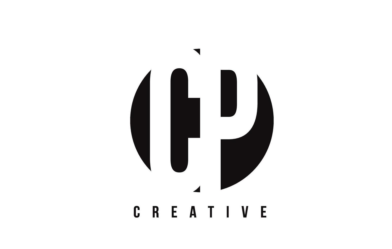 CP C P White Letter Logo Design with Circle Background. vector