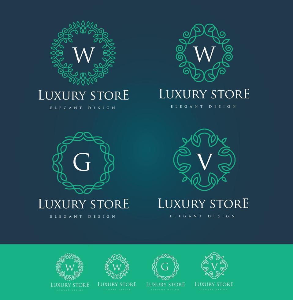 Luxury Logo Design Icons vector