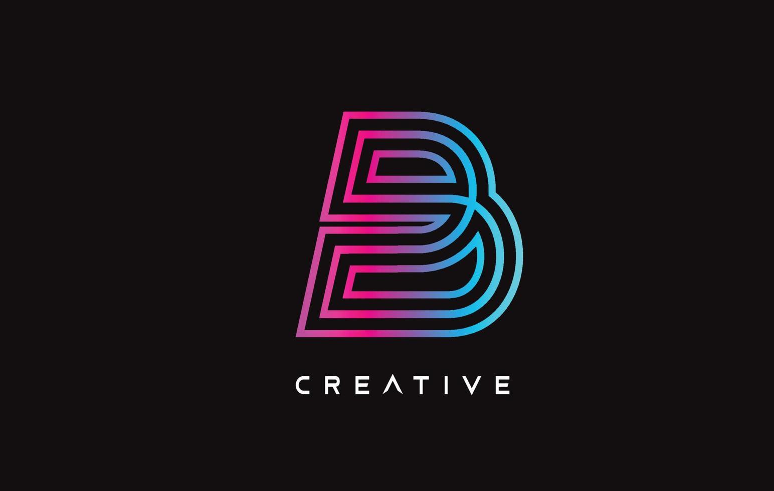 B Letter Design Logo with Creative Modern Trendy Minimalist Monogram Style Vector. vector