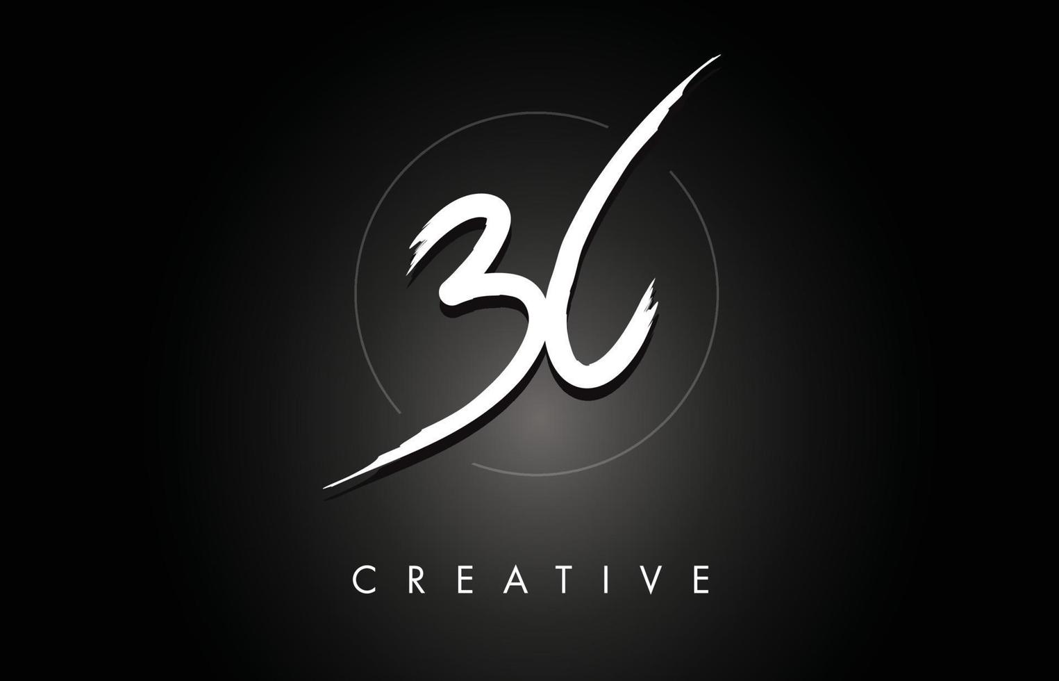 BC B C Brushed Letter Logo Design with Creative Brush Lettering Texture and Hexagonal Shape vector
