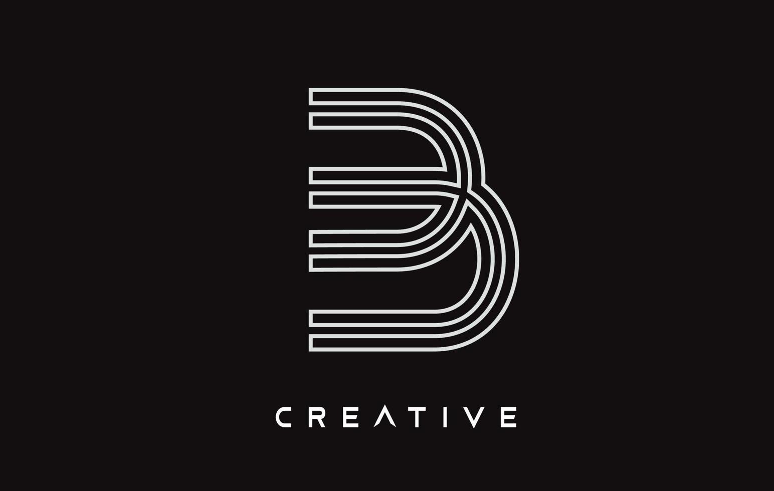 B Letter Design Logo with Creative Modern Trendy Minimalist Monogram Style Vector. vector