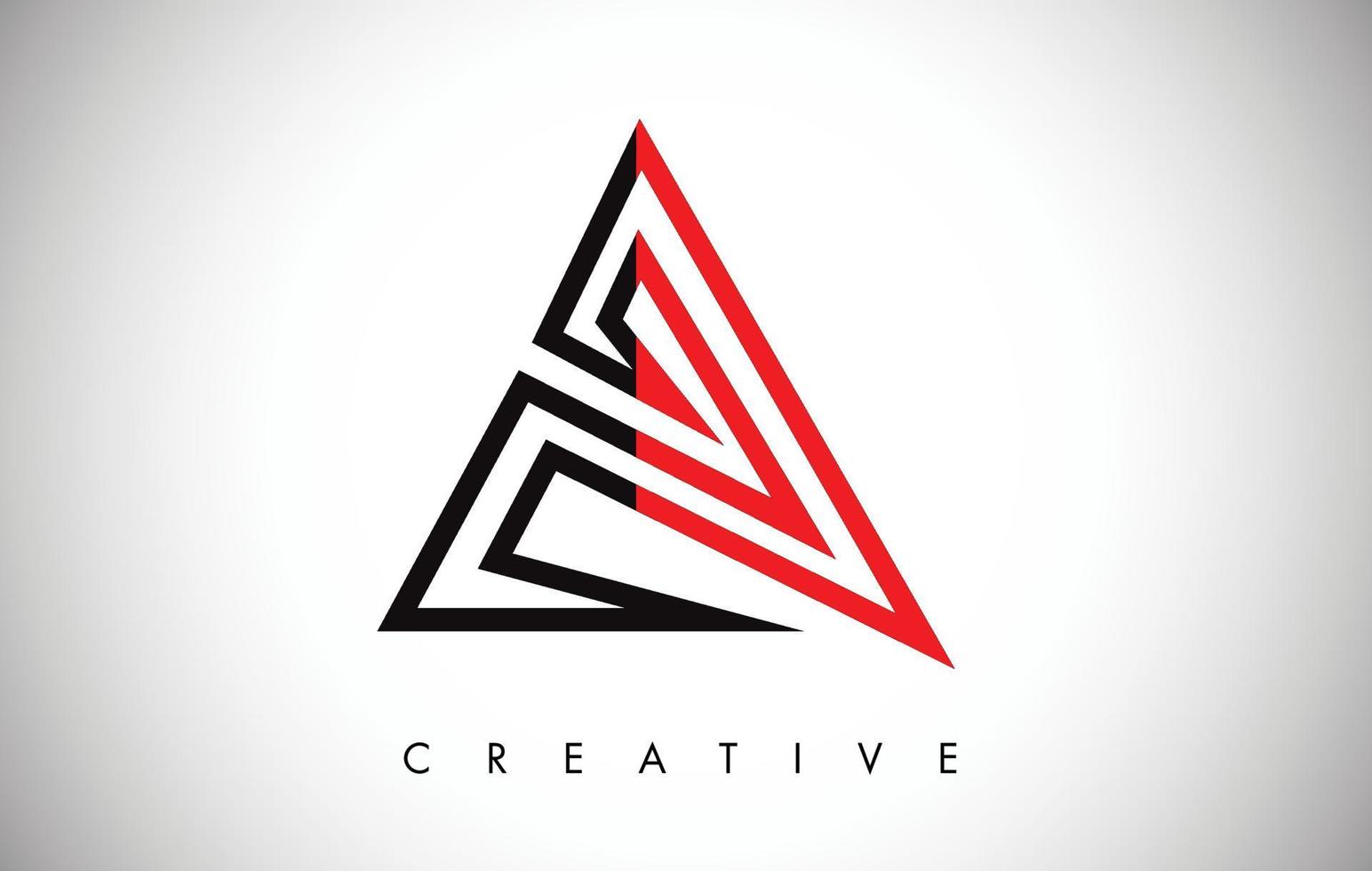 A Letter Red and Black Design Logo. Letter A Icon Logo with Modern Monogram vector