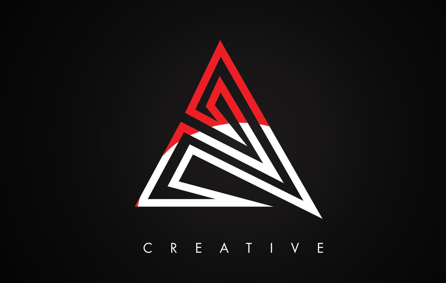 A Letter Red and Black Design Logo. Letter A Icon Logo with Modern Monogram vector