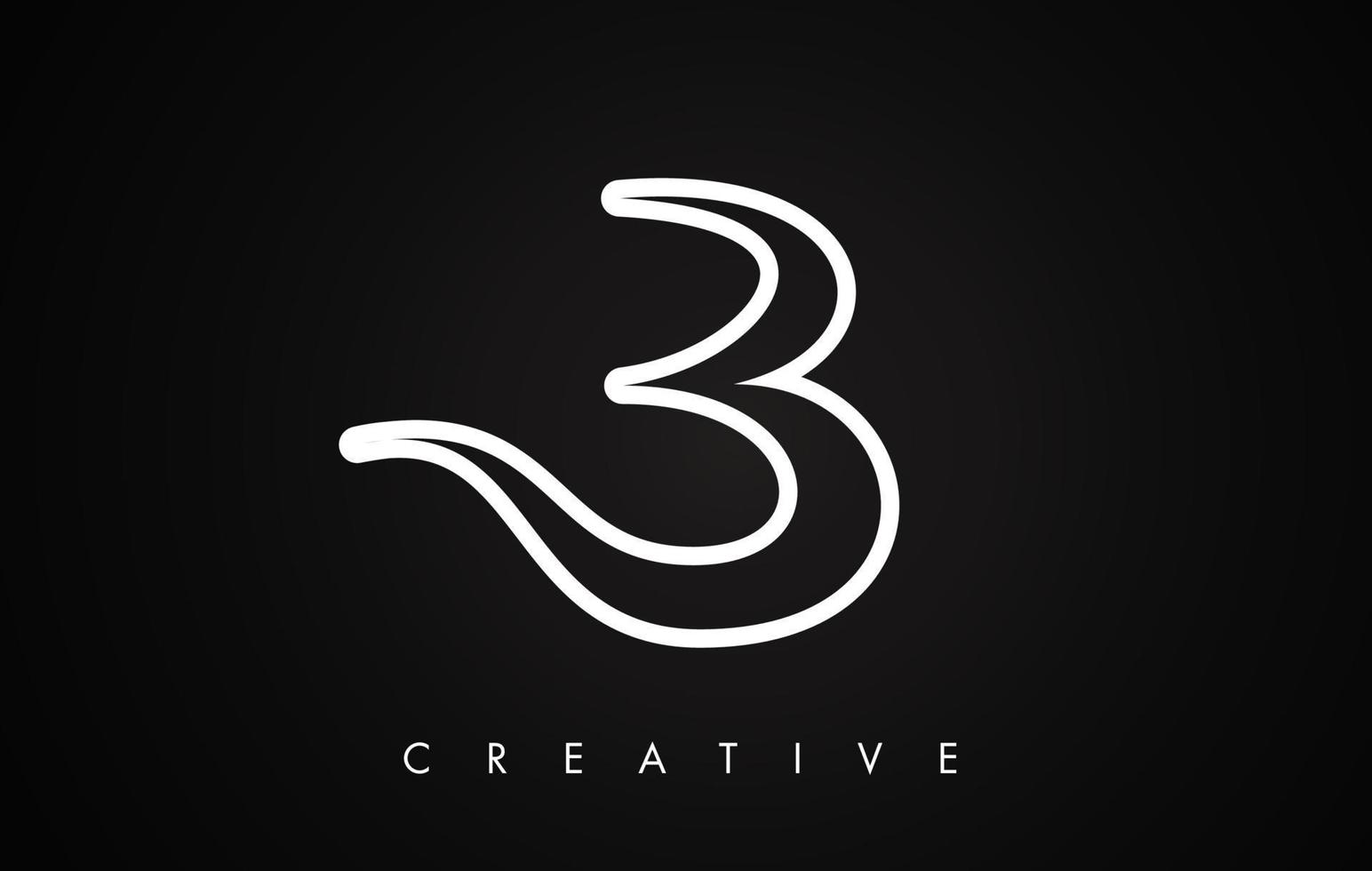 B Letter Modern Trendy Design Logo. Letter B Icon Logo with Modern Monogram vector