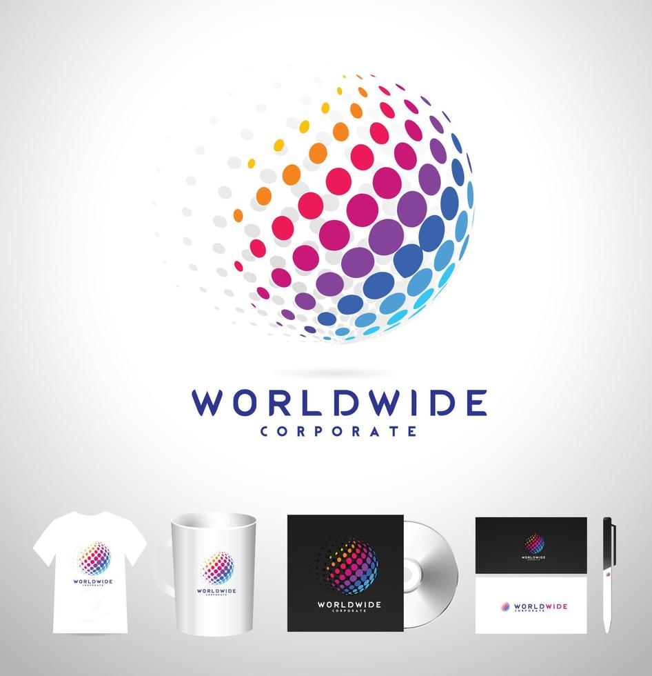 Dots Sphere, Dots Vector Logo