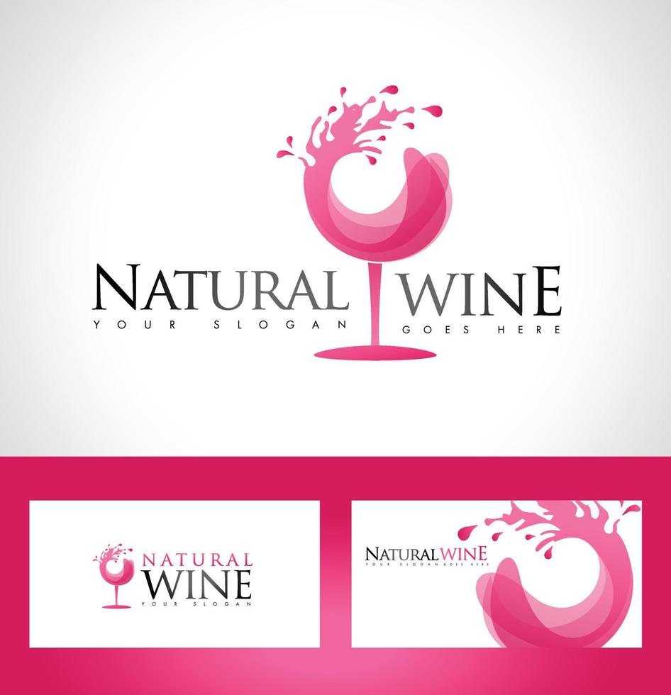 Wine Glass Logo vector