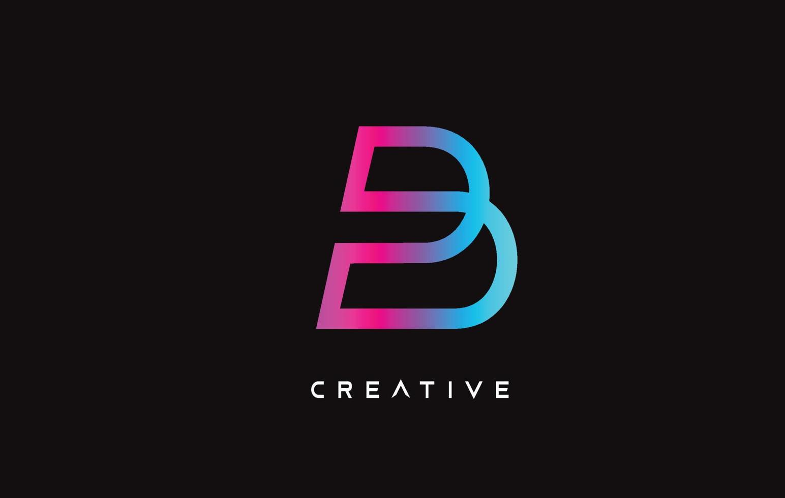 B Letter Design Logo with Creative Modern Trendy Minimalist Monogram Style Vector. vector