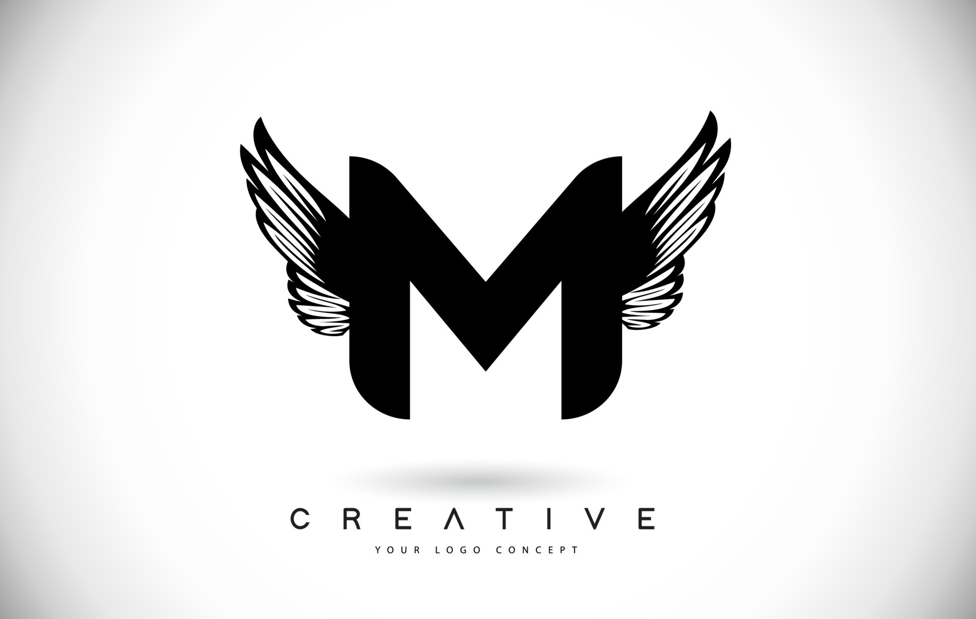M Letter Logo with Wings. Creative Wing Letter M Logo icon Design Vector  4826652 Vector Art at Vecteezy
