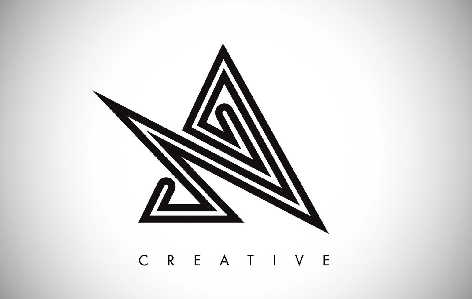 A Letter Modern Trendy Design Logo. Letter A Icon Logo with Modern Monogram vector