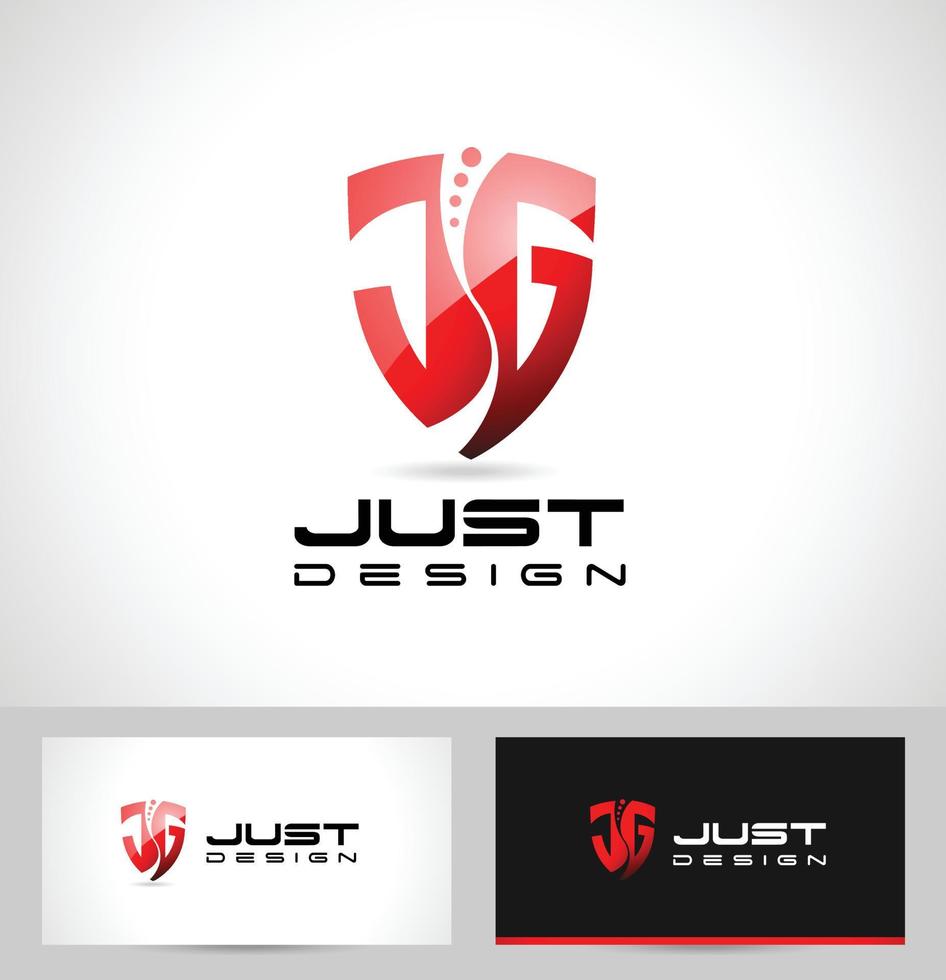 J G Letters Design Logo vector