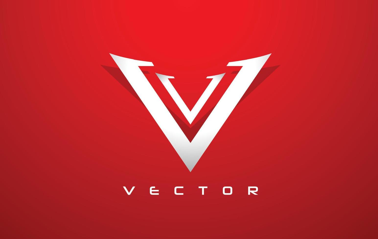 logotipo de la letra v. vector de diseño de letra v