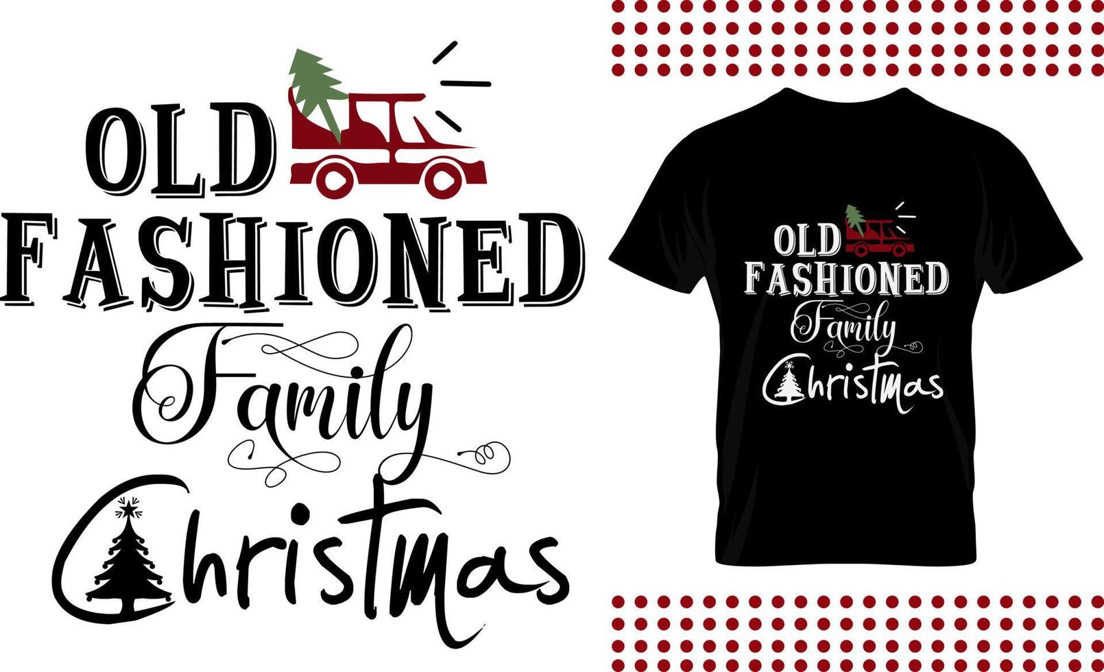 Farmhouse christmas. Old fashioned family christmas design sign printable vector