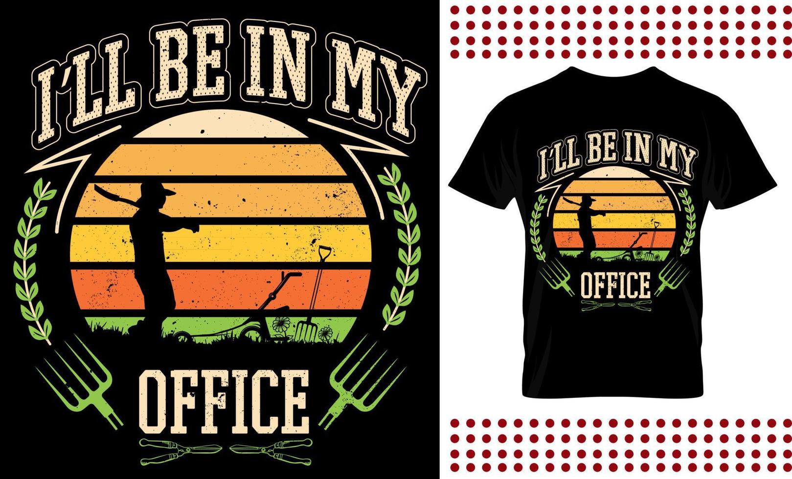 I will be in my office t shirt design vector print