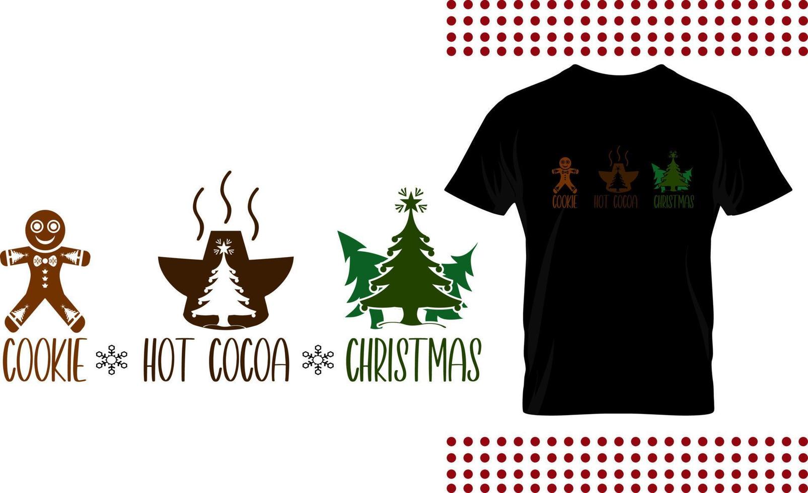 farmhouse christmas design sign. cookie hot cocoa christmas vector