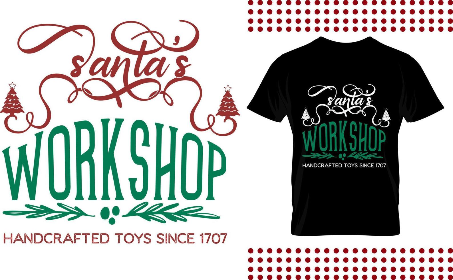 farmhouse christmas design sign. santas workshop vector