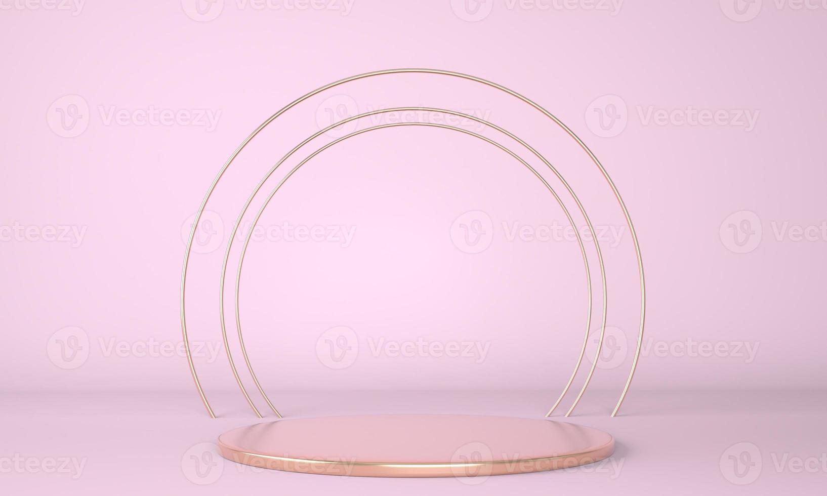 Product podium on pastel background 3d. Abstract minimal geometry concept. Studio stand platform theme. Exhibition and business marketing presentation stage. photo