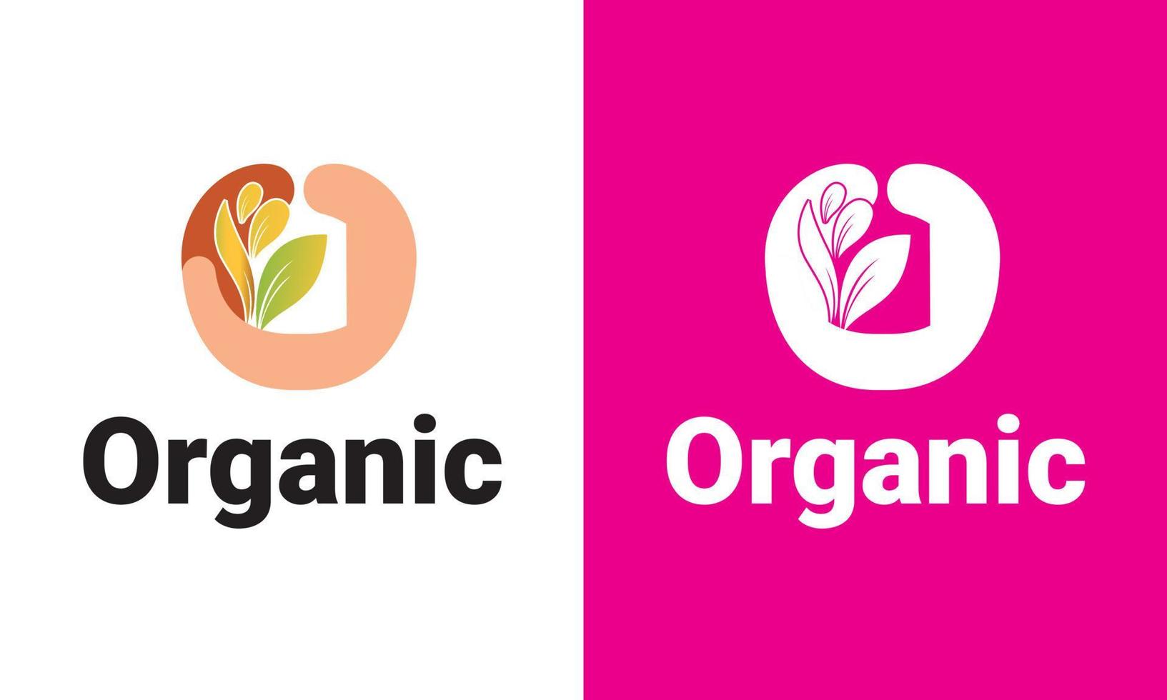 diseño de icono de logotipo orgánico, plantilla de logotipo de letra o. vector