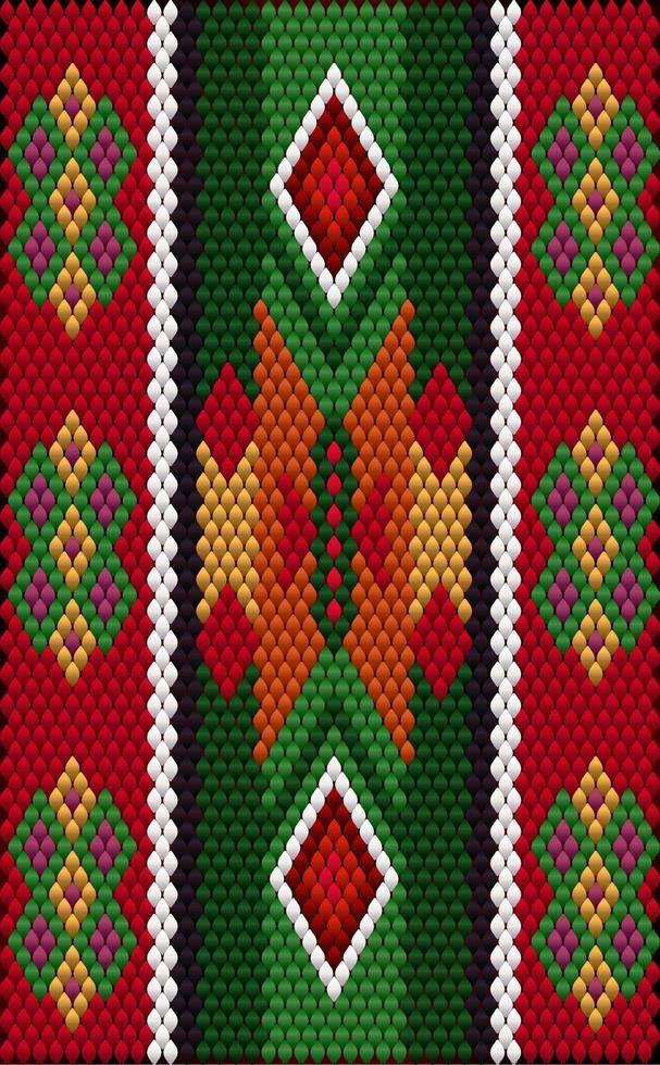 Mosaic ethnic, folk, national, geometric  for fabric, interior, ceramic, furniture in the Arabian  style. vector