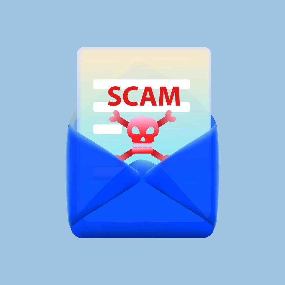 spam email vector illustration clean modern style