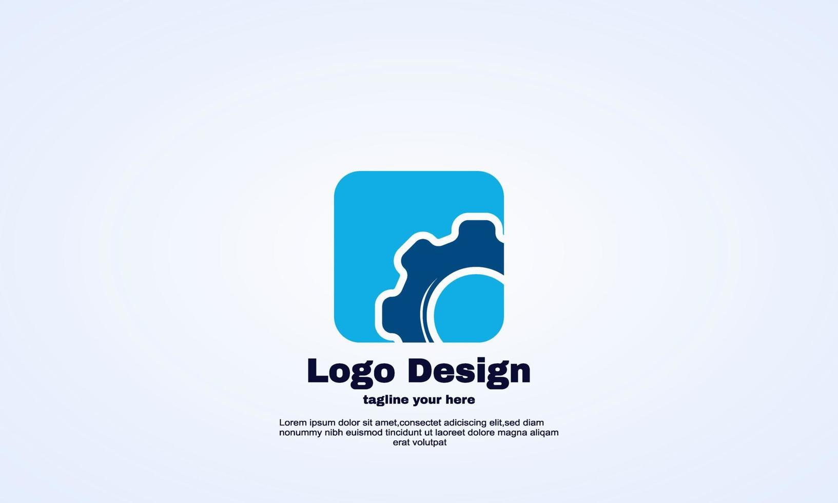 abstract modern mechanic logo designs template gear vector