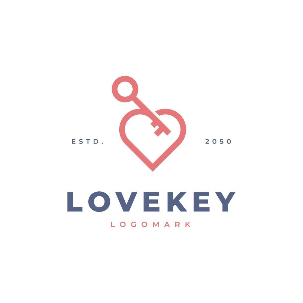 Love and Key Logo 4829026 Vector Art at Vecteezy