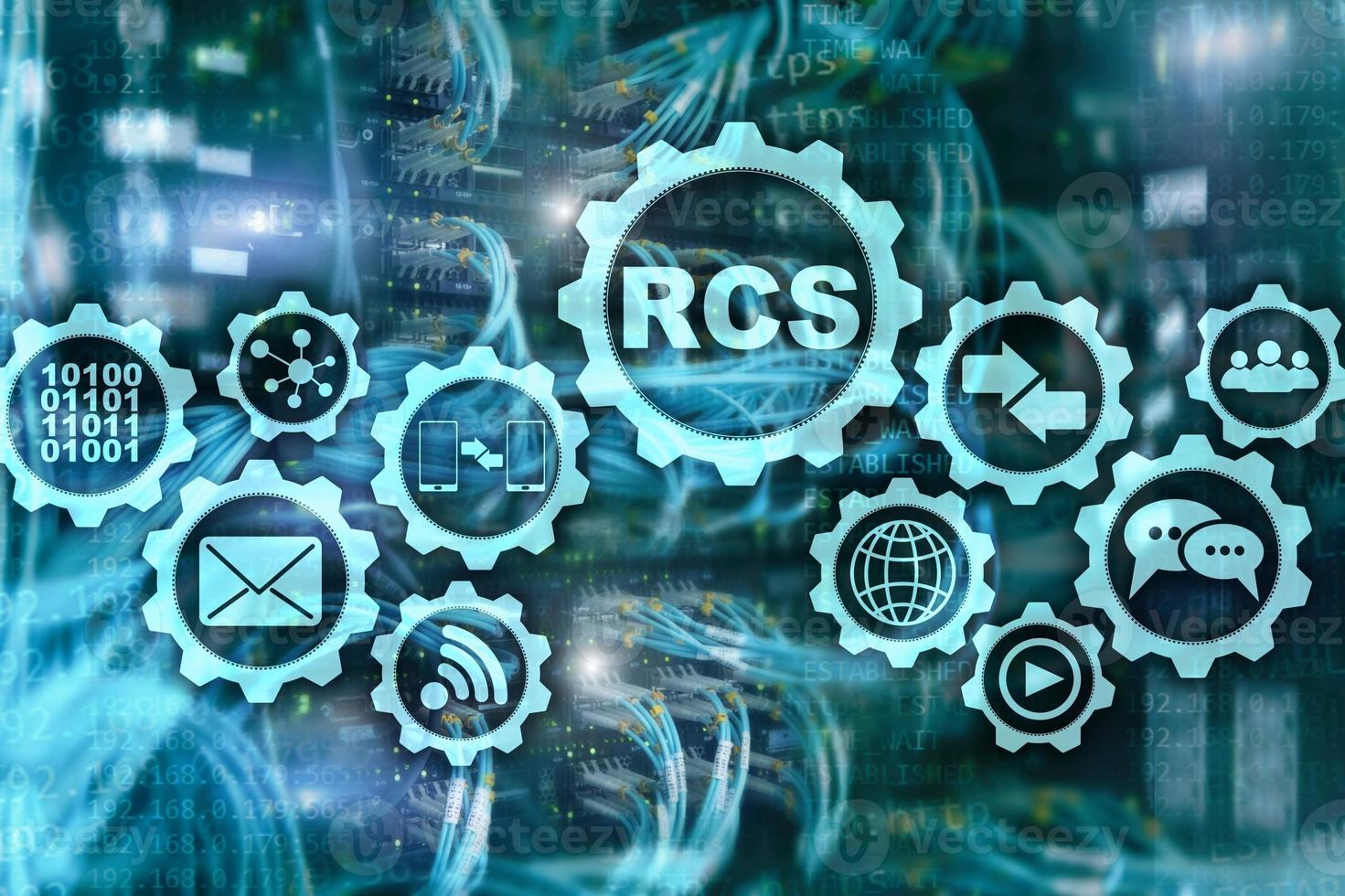 RCS. Rich Communication Services. Communication Protocol. Technology concept photo