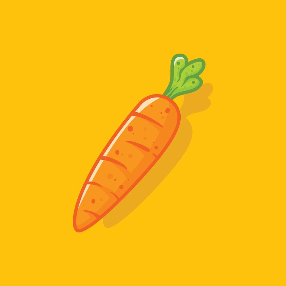 cute carrot illustration vector