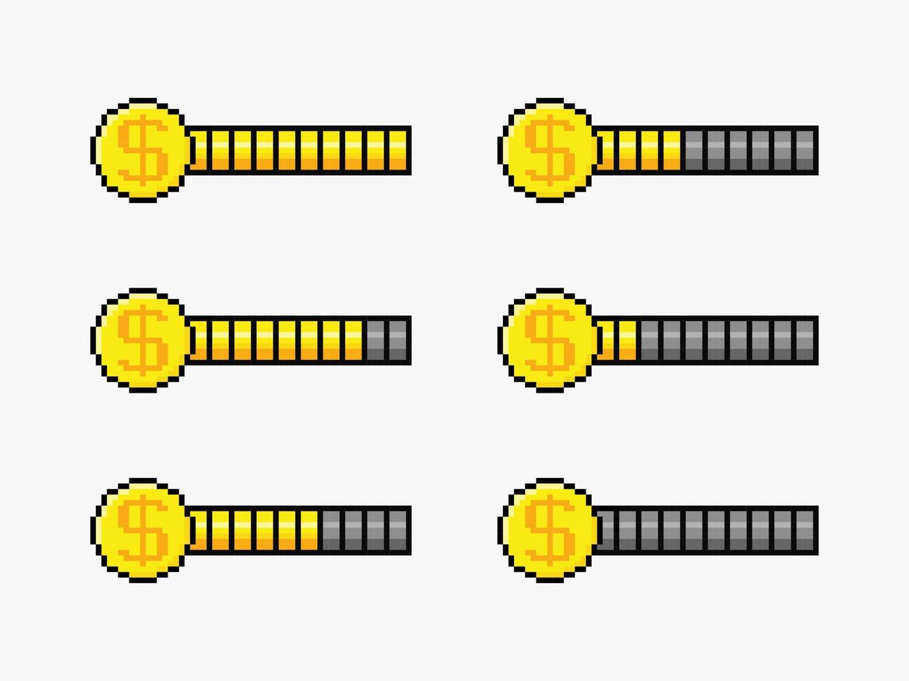 Money bar in pixel art style vector